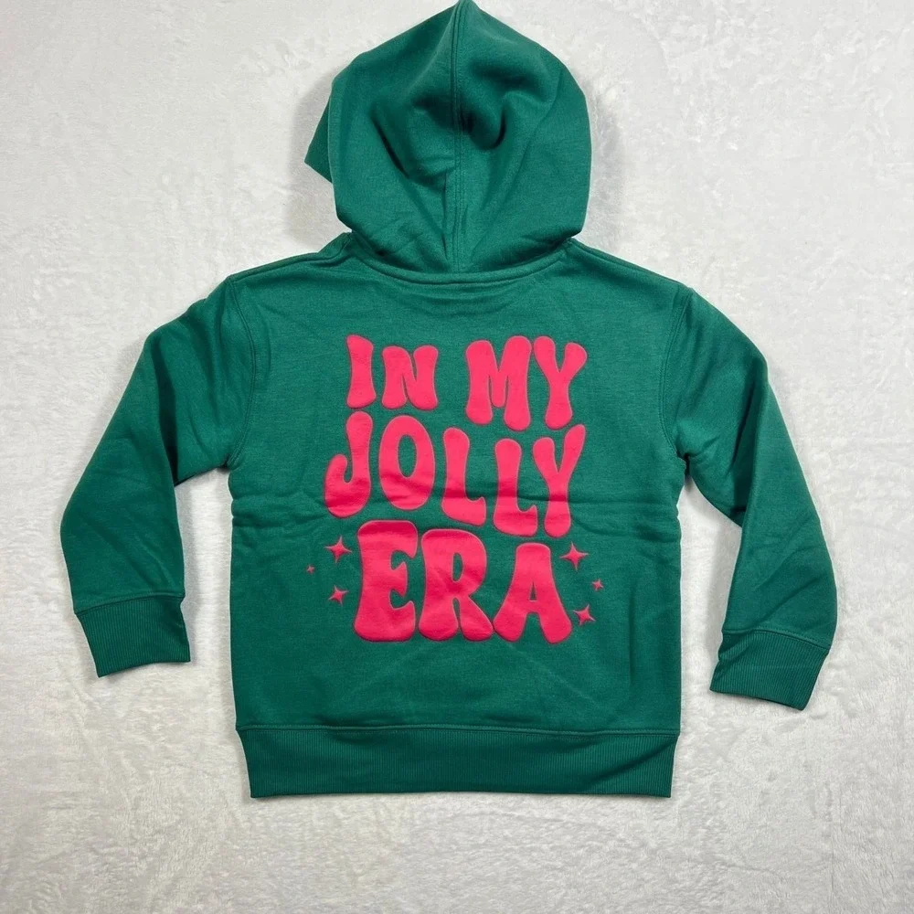 Art Class Girls XS 4/5 Green Hoodie NWT Jolly Era Disco Ball Christmas